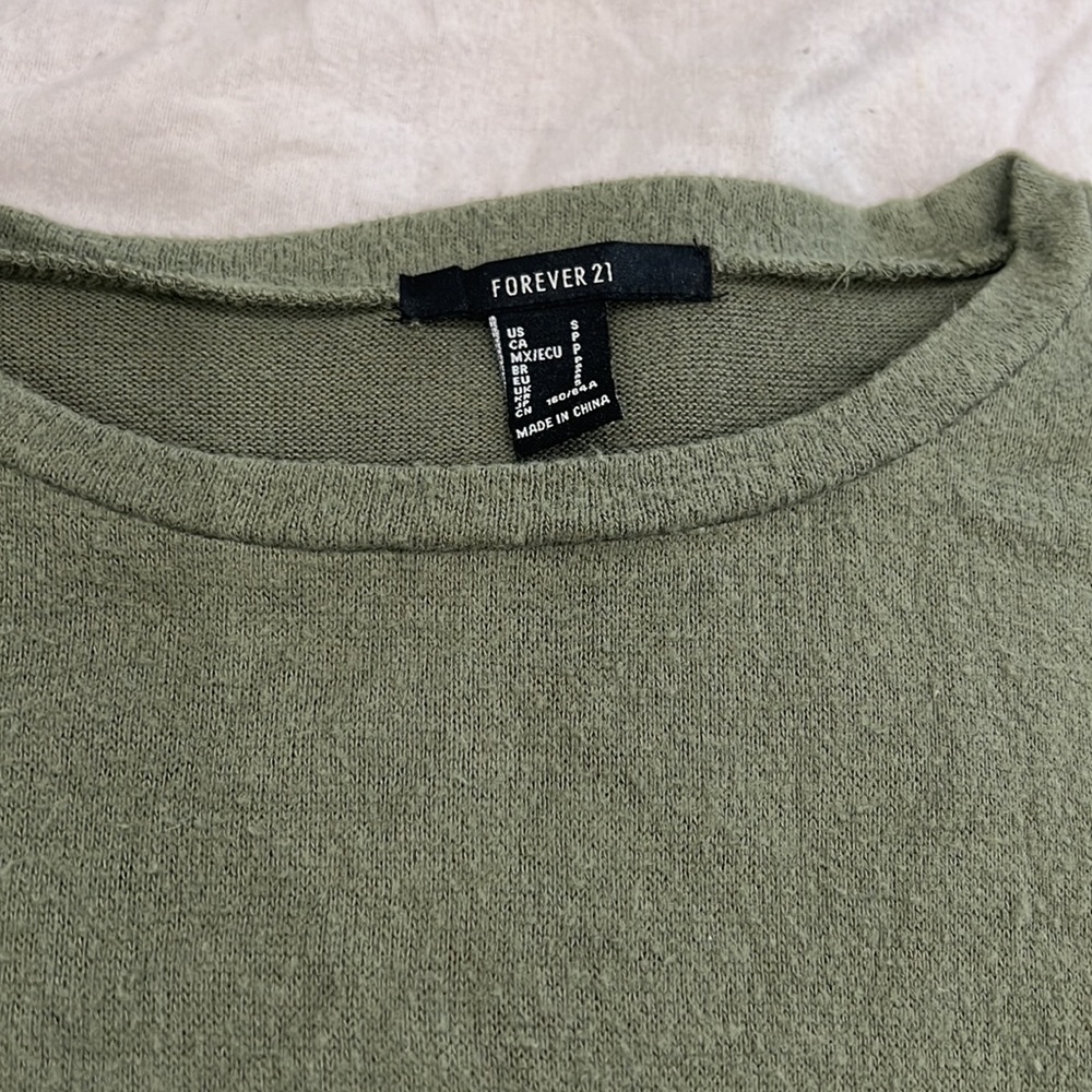 🛍 3/$10 Forever 21 Green Teeshirt dress - body con style - Picture 5 of 6